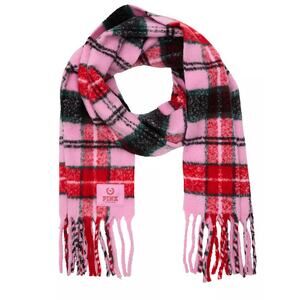 Victoria's Secret PINK Lollipop Plaid Oversized Fringe Scarf, 18" x 82"
